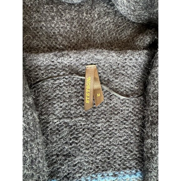 STETSON Women's Cardigan Sz Med Striped Oversized Knit Open-Front Sweater - Picture 7 of 7